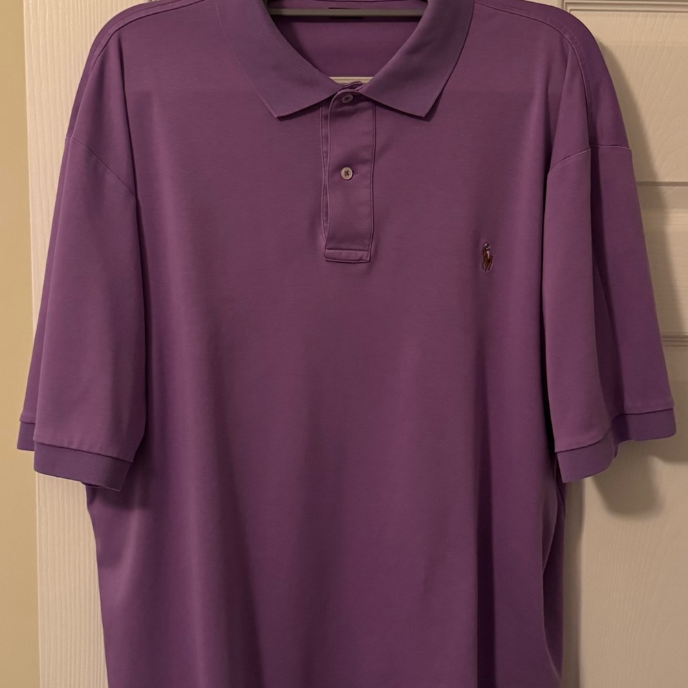 Ralph Lauren Purple Polo Shirt Classic Style